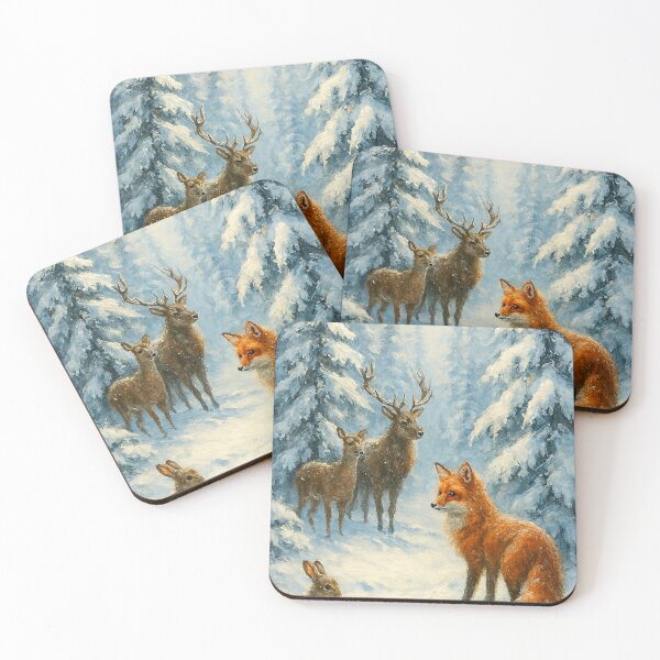 Item preview, Floresta Invernal com Animais Silvestres   designed and sold by Leonornature.