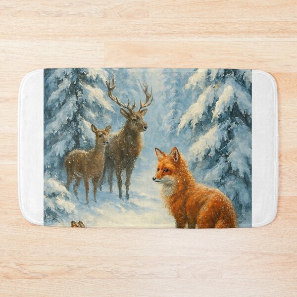 Item preview, Floresta Invernal com Animais Silvestres   designed and sold by Leonornature.