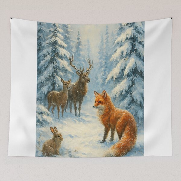 Item preview, Floresta Invernal com Animais Silvestres   designed and sold by Leonornature.