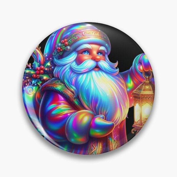 Item preview, Radiant Santa – Iridescent Fantasy Christmas Art designed and sold by lucidfrog.