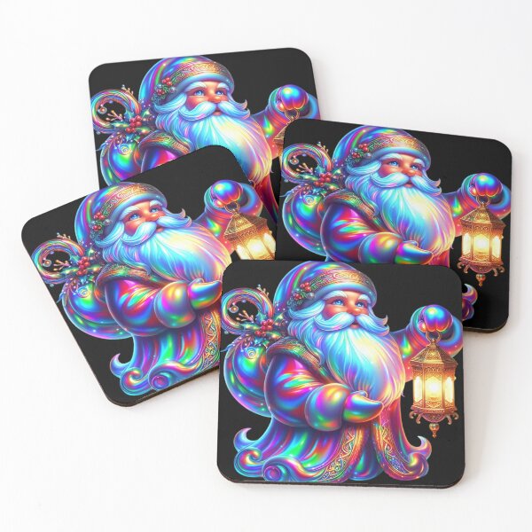 Item preview, Radiant Santa – Iridescent Fantasy Christmas Art designed and sold by lucidfrog.