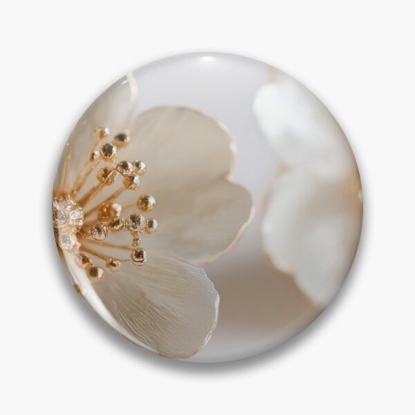 Item preview, Gold-accented white flower earrings designed and sold by anytka.