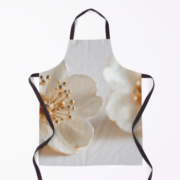 Item preview, Gold-accented white flower earrings designed and sold by anytka.