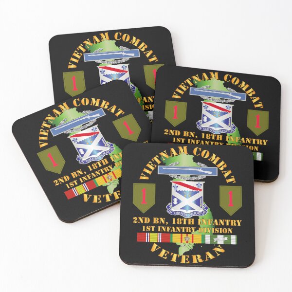 Item preview, Army - Vietnam Combat Infantry Veteran w 2nd Bn 18th Inf 1st Inf Div SSI designed and sold by Military Insignia Products.