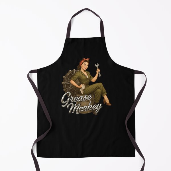 Item preview, Grease Monkey - Vintage Pin-Up Nose Art designed and sold by getpressedshirt.