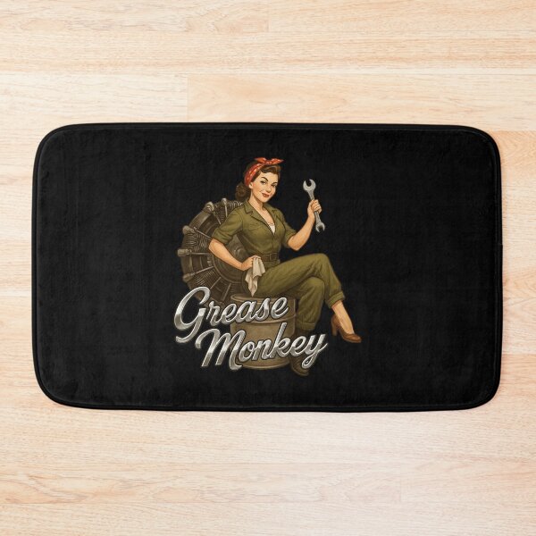 Item preview, Grease Monkey - Vintage Pin-Up Nose Art designed and sold by getpressedshirt.