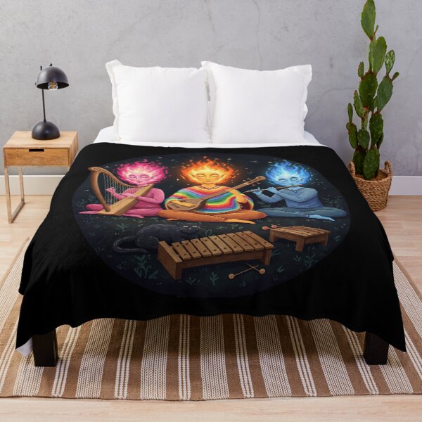 Item preview, Mystical Fire Head Musicians Playing Zen Music designed and sold by TeeARTHY.
