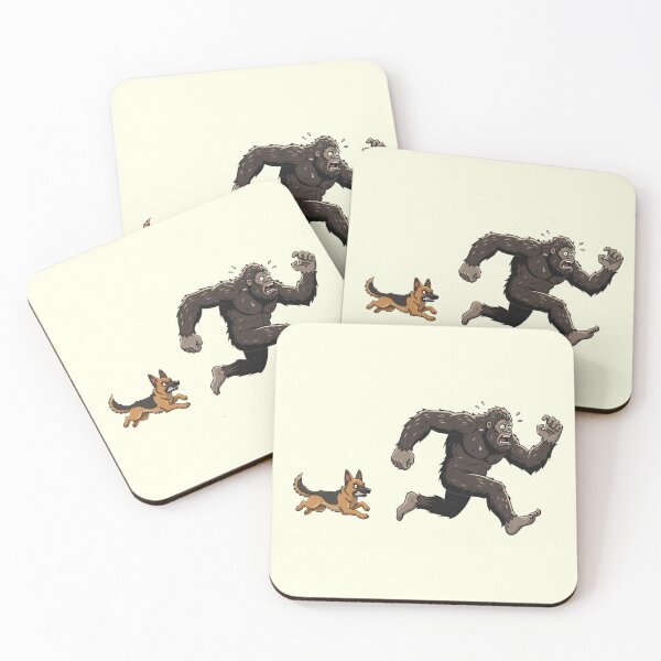Item preview, Funny German Shepherd Bigfoot Chasing Boys Girls Kids designed and sold by FurryHavenPH.