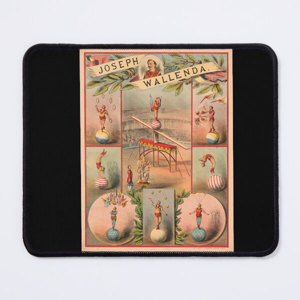 Item preview, Vintage Circus Poster Art | Joseph Wallenda Acrobat | Colorful Lithographic Print | 19th Century Circus Entertainment designed and sold by artofuniverse.