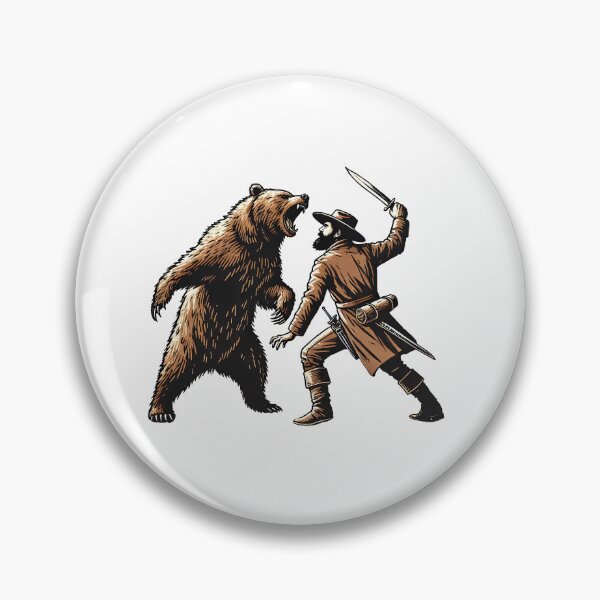 Item preview, Epic Fantasy Warrior Fighting Angry Brown Bear designed and sold by TeeARTHY.