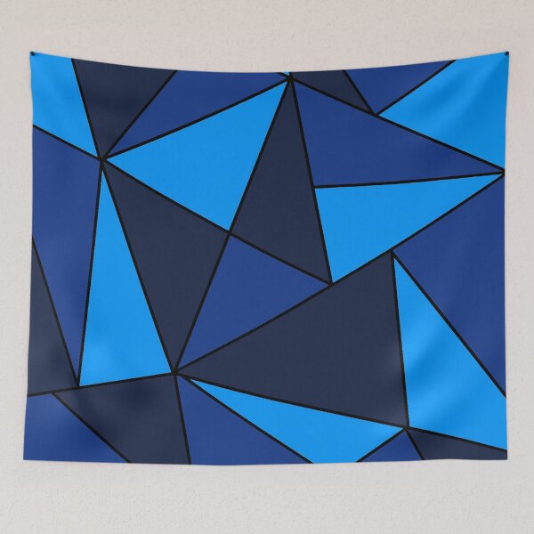 Item preview, Navy Blue Tricolor Abstract Triangle Design designed and sold by Kaysart2020.