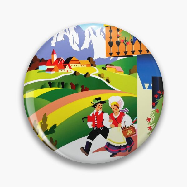Item preview, Vibrant Slovenia Travel Poster | Mid-Century Style Art | Traditional Landscape & Culture | Adventure Awaits in Slovenia designed and sold by artofuniverse.