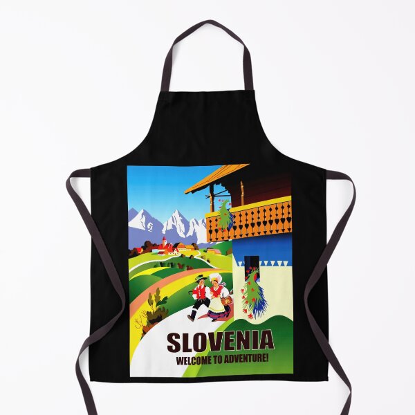 Item preview, Vibrant Slovenia Travel Poster | Mid-Century Style Art | Traditional Landscape & Culture | Adventure Awaits in Slovenia designed and sold by artofuniverse.