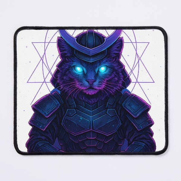 Item preview, Cosmic Samurai Cat – The Ultimate Space Warrior Feline designed and sold by KawaiiOrbit.