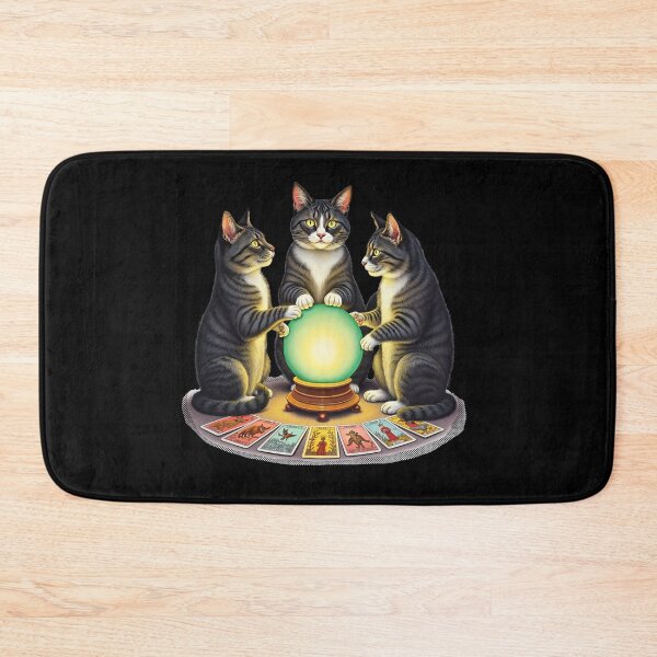 Item preview, Three Witchy Cats Reading Fortune Crystal Ball designed and sold by TeeARTHY.