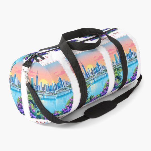 Item preview, Brisbane Australia Illustration – Story Bridge, Botanic Gardens & Riverfront Cityscape designed and sold by MapMyMiles.