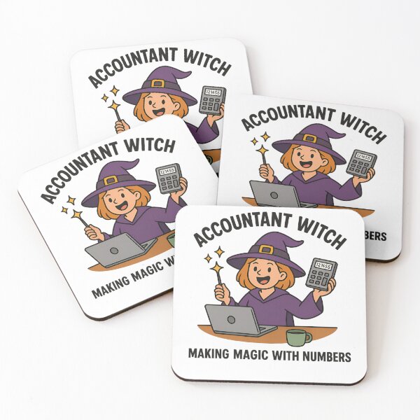 Item preview, Accountant Witch – Making Magic with Numbers | Mystical Office Vibes designed and sold by MystiMagica.