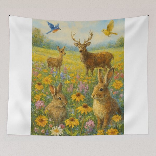 Item preview, Campos Floridos com Animais Silvestres   designed and sold by Leonornature.
