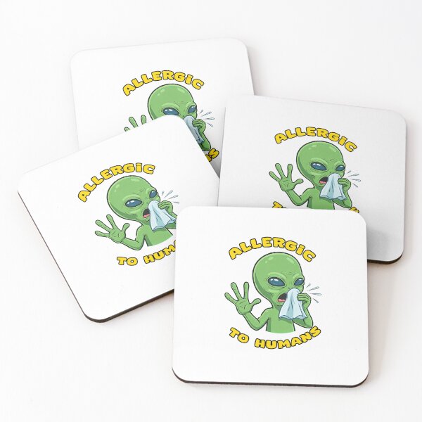 Item preview, Funny Green Alien Allergic To Humans Humor designed and sold by TeeARTHY.