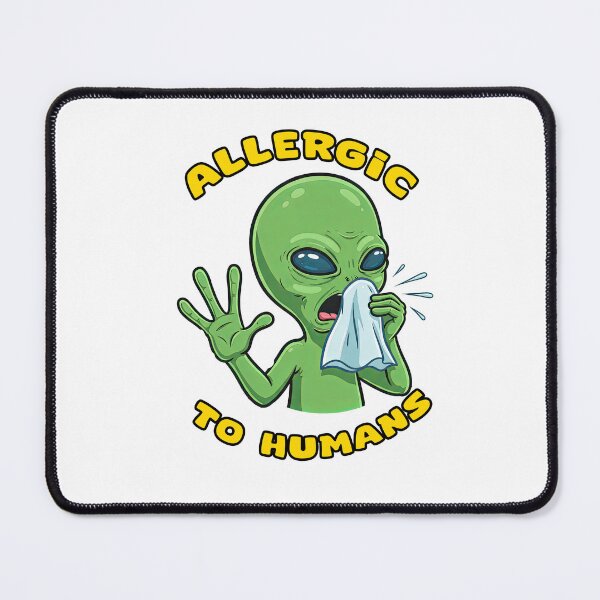 Item preview, Funny Green Alien Allergic To Humans Humor designed and sold by TeeARTHY.