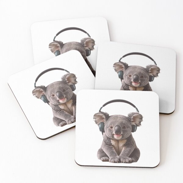 Item preview, Koala headphone headphones birthday christmas funny cute kawaii meme designed and sold by CheeseBlueprint.