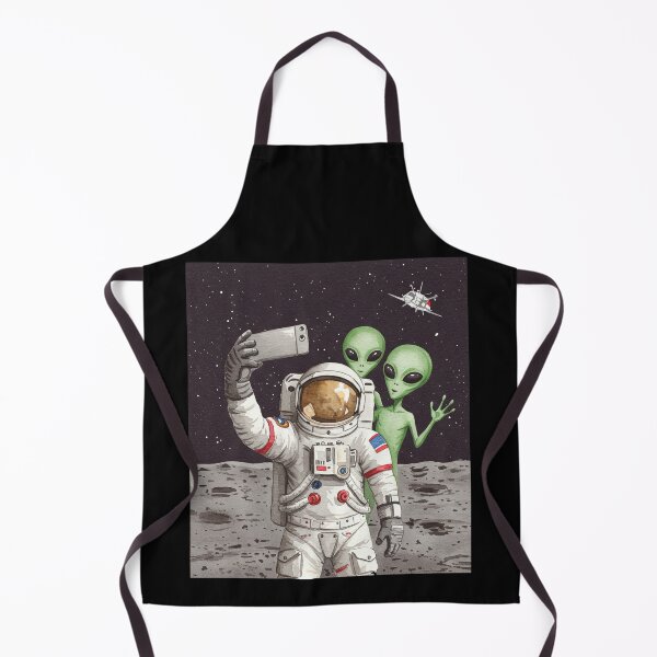 Item preview, Astronaut Selfie on Moon with Funny Aliens designed and sold by TeeARTHY.