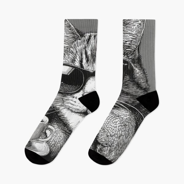 Item preview, Hipster Cat's Espresso Moment designed and sold by YAM716.