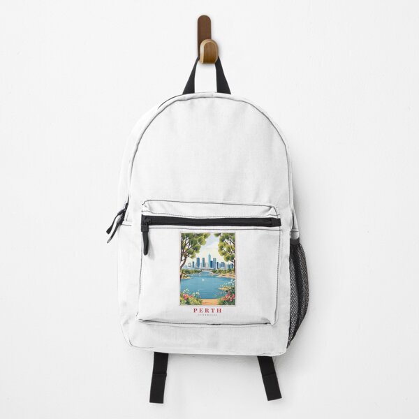 Item preview, Perth Australia Illustration – Swan River, City Skyline & Coastal Wilderness designed and sold by MapMyMiles.