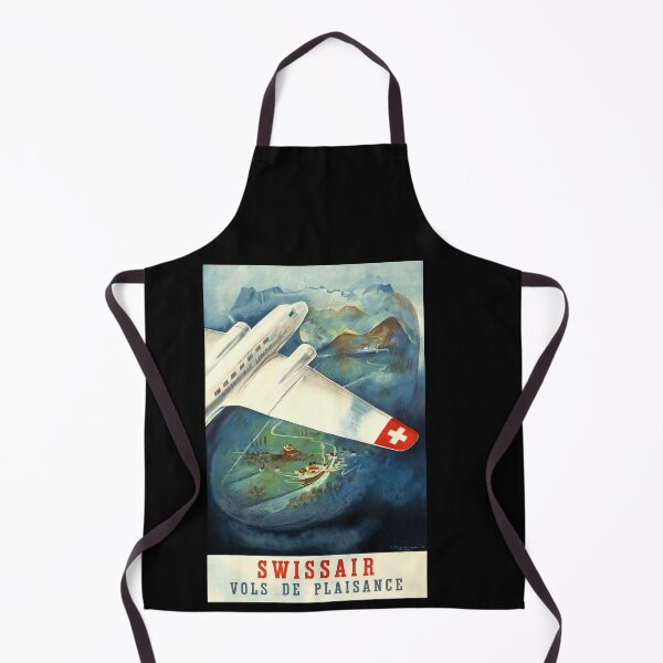 Item preview, Vintage Swissair Poster | 1938 Art Deco Airplane Print | Swiss Village & Mountain Scenery | Aviation Travel Wall Art designed and sold by artofuniverse.