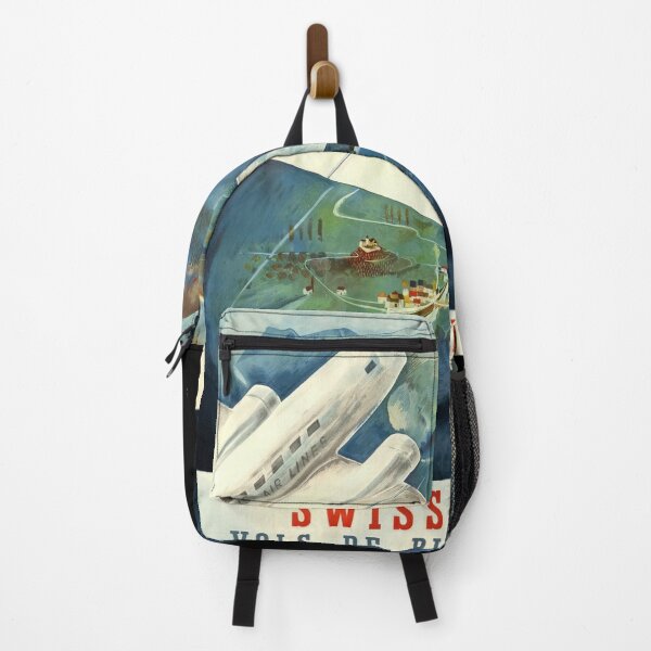 Item preview, Vintage Swissair Poster | 1938 Art Deco Airplane Print | Swiss Village & Mountain Scenery | Aviation Travel Wall Art designed and sold by artofuniverse.