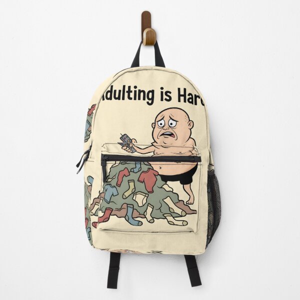 Item preview, Adulting Is Hard T-Shirt: Funny Grumpy Cartoon Man Laundry Day - Retro 80s Comic Style designed and sold by lamiarte.