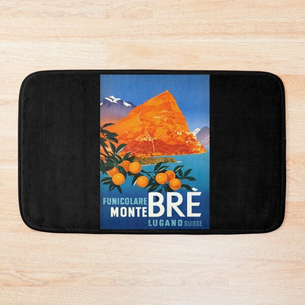 Item preview, Vintage Monte Brè Travel Poster | Mid-Century Art Deco Style | Funicular Railway | Lugano Switzerland | Bold Colors & Design designed and sold by artofuniverse.
