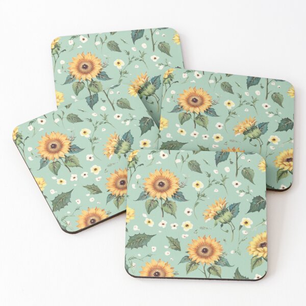 Item preview, Vintage style  sunflowers designed and sold by Nice-patterns.