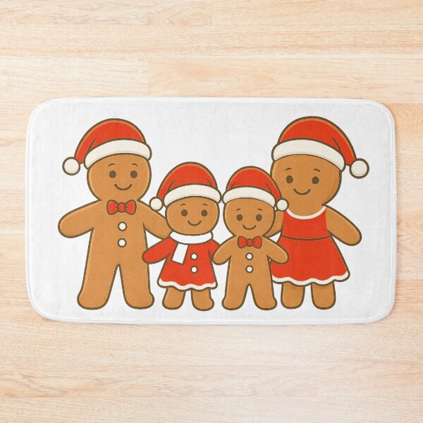 Item preview, Gingerbread men/family dressed up for Christmas  designed and sold by JamesDunican.