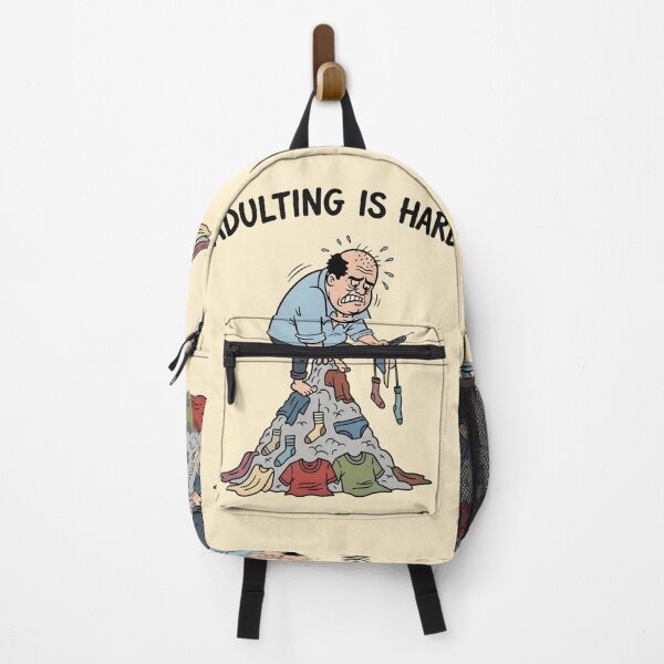 Item preview, Adulting Is Hard T-Shirt: Funny Grumpy Cartoon Man Laundry Day - Retro 80s Comic Style designed and sold by lamiarte.