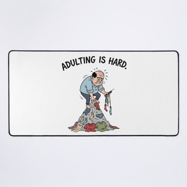 Item preview, Adulting Is Hard T-Shirt: Funny Grumpy Cartoon Man Laundry Day - Retro 80s Comic Style designed and sold by lamiarte.