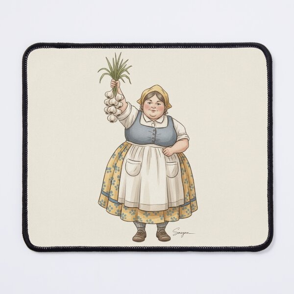 Item preview, Joyful Harvest: Woman with a Bunch of Garlic designed and sold by Pasteltone.