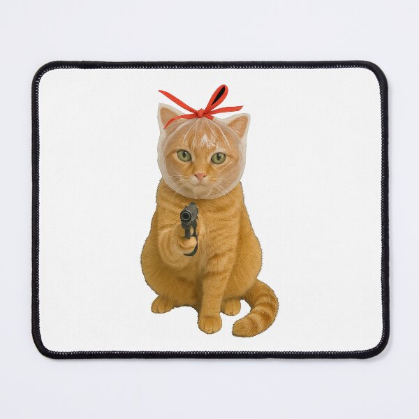 Item preview, Orange Cat Sitting with Toy Water Squirt Gun designed and sold by TeeARTHY.