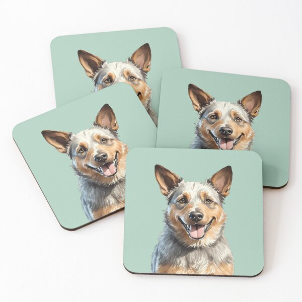 Item preview, Australian Cattle Dog Blue Heeler Puppy Watercolor (mint) designed and sold by Magnolia Valley Art.