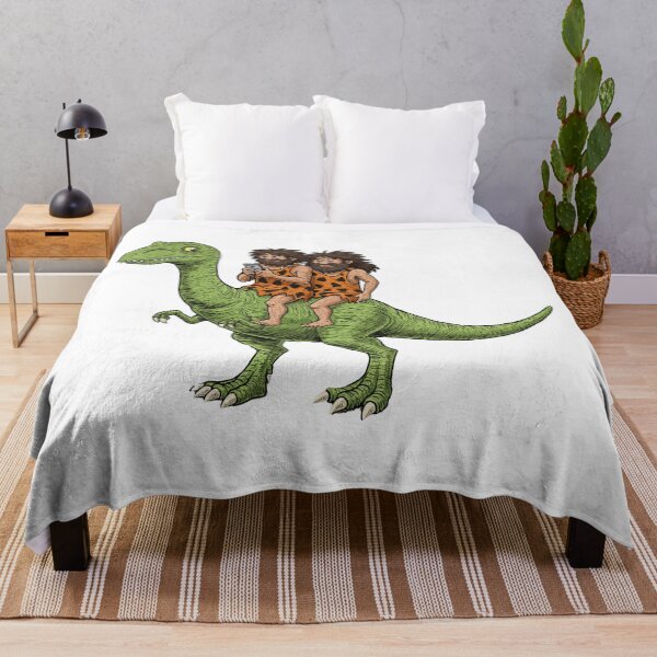 Item preview, Caveman Riding Green Tyrannosaurus Rex Dinosaur designed and sold by TeeARTHY.