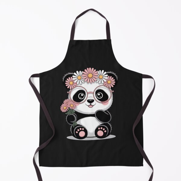 Item preview, Panda Flower Power Cute Kawaii Chibi Panda with Daisies designed and sold by ColorSplash123.
