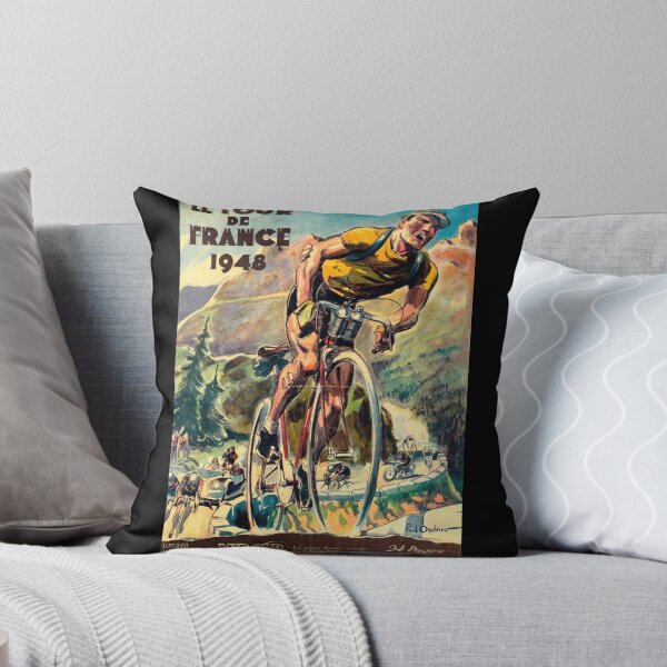 Item preview, Vintage Tour de France 1948 Magazine Cover Poster | Cycling Art Print | Mid-Century Illustration & Alpine Landscape Decor designed and sold by artofuniverse.
