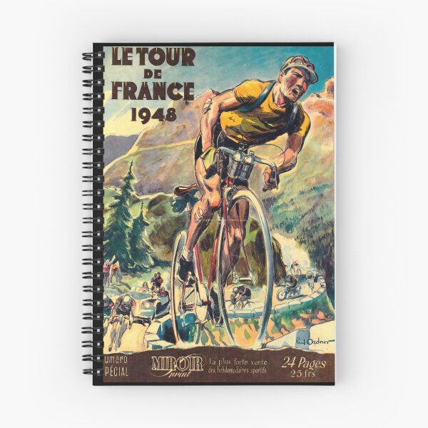 Item preview, Vintage Tour de France 1948 Magazine Cover Poster | Cycling Art Print | Mid-Century Illustration & Alpine Landscape Decor designed and sold by artofuniverse.