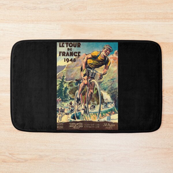 Item preview, Vintage Tour de France 1948 Magazine Cover Poster | Cycling Art Print | Mid-Century Illustration & Alpine Landscape Decor designed and sold by artofuniverse.