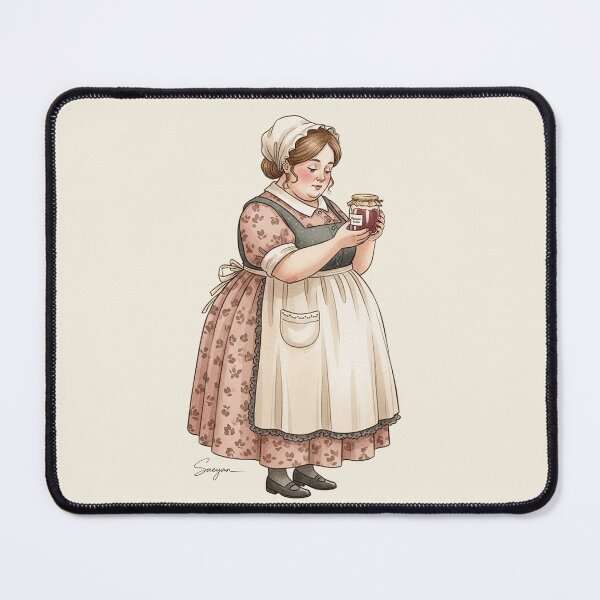 Item preview, Homemade Goodness: Woman with a Jar of Jam designed and sold by Pasteltone.