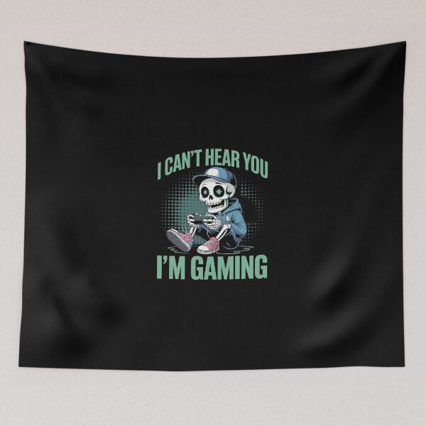 Item preview, Gamer Skeleton Gaming Video Games  designed and sold by dainegilbert.