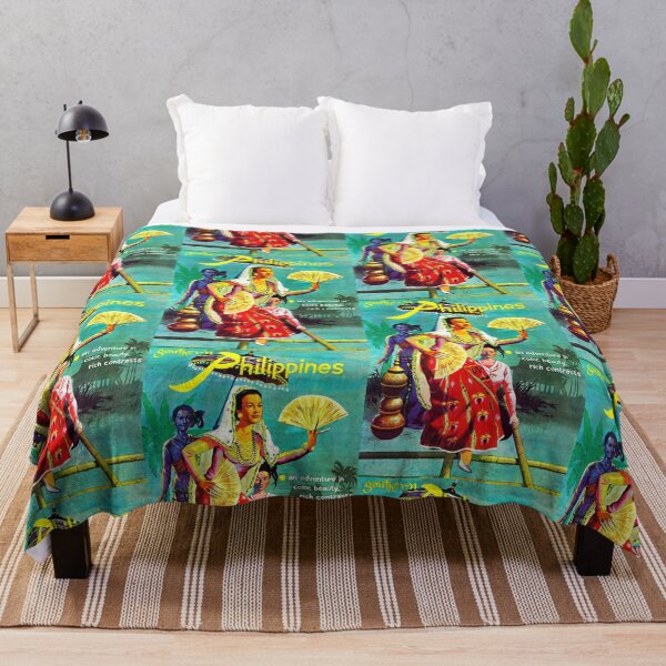 Item preview, Vintage Travel Poster | Southern Philippines Adventure | Colorful Cultural Art | Exotic Landscapes & Traditional Attire designed and sold by artofuniverse.
