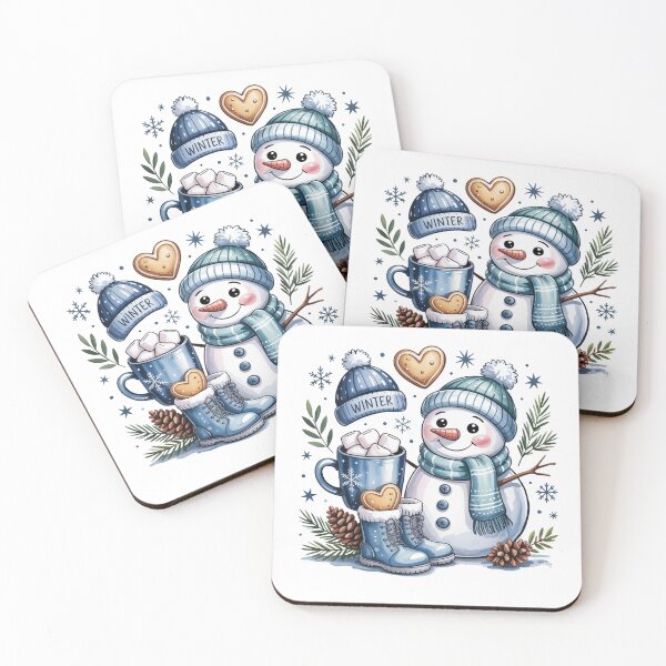Item preview, Cute Blue Snowman Print designed and sold by backstitchtees.