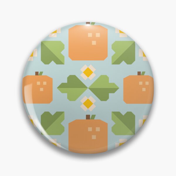 Item preview, Orange and Blossom Quilt designed and sold by GreenTStudio.