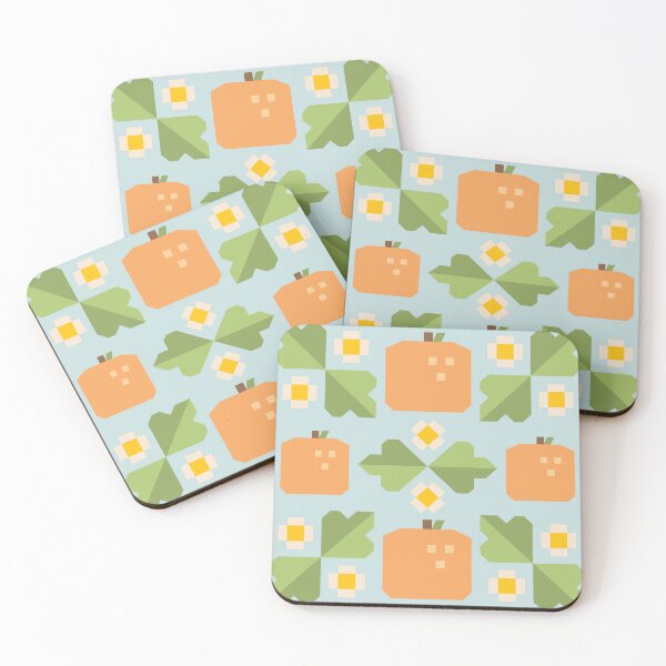 Item preview, Orange and Blossom Quilt designed and sold by GreenTStudio.